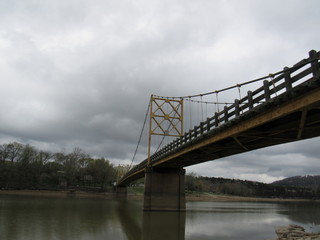 Fototapeta na wymiar old wooden bridge