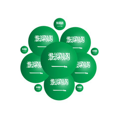 Happy Saudi Arabia Independence Day Vector Template Design Illustration