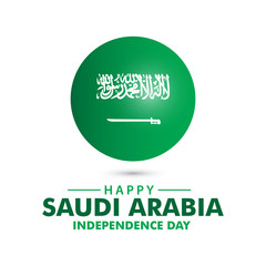Happy Saudi Arabia Independence Day Vector Template Design Illustration