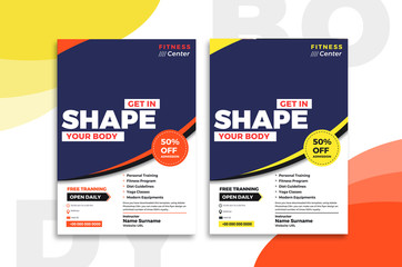 Fototapeta premium 3D Illustration and The Flyer for fitness center