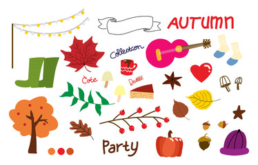 Doodle Handrawn On Autumn Season