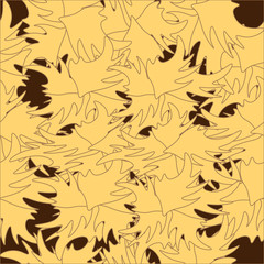 Yellow autumn leaves textured background.