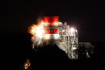 Power Plant industrial at night Dublin Ireland