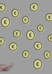 Fototapeta premium Euro and calculator ユーロと電卓