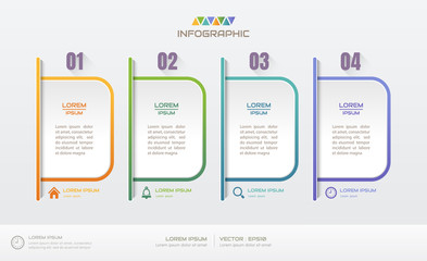 Infographics design template with icons, process diagram, vector eps10 illustration