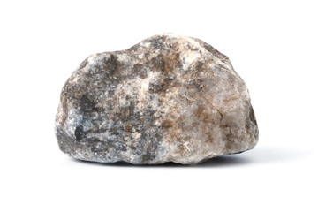 Stones with soft shadow on white background.