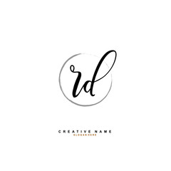 R D RD Initial logo template vector. Letter logo concept with background template.
