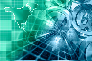 Mail signs, tunnel and map