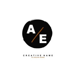 A E AE Initial logo template vector. Letter logo concept with background template.