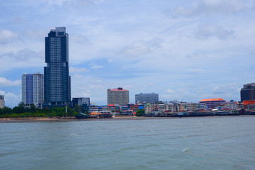 Seafront buildings in Thailand