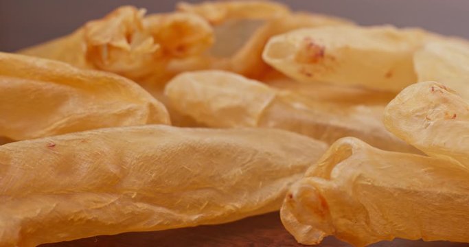 Dried fish maw close up
