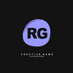 R G RG Initial logo template vector. Letter logo concept with background template.