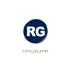 R G RG Initial logo template vector. Letter logo concept with background template.