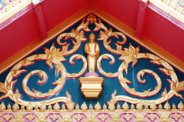 View of the roof of a temple in Thailand