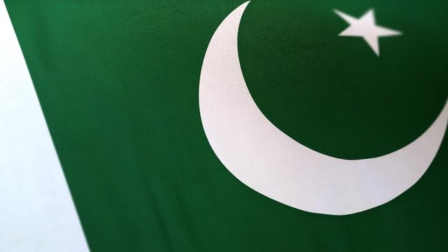 Pakistan national flag seamlessly waving on realistic satin texture 29.97FPS