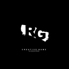 R G RG Initial logo template vector. Letter logo concept with background template.