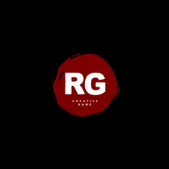 R G RG Initial logo template vector. Letter logo concept with background template.