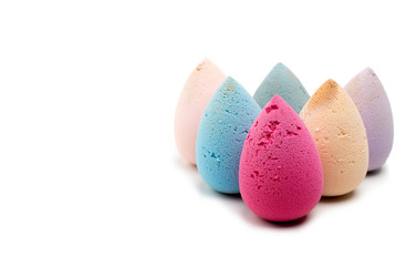 Set of used beauty blenders