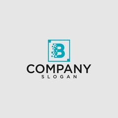Fototapeta na wymiar B technology company logo vector
