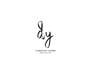 DY Initial handwriting logo vector