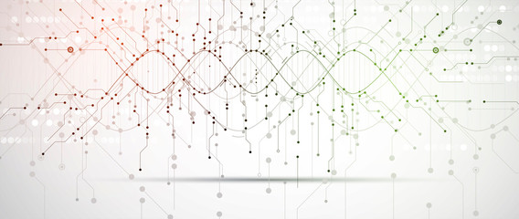 Abstract DNA technology. Science medical concept. Futuristic background