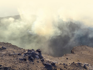 crater at Mount Stromboli
