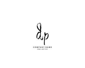 DP Initial handwriting logo vector