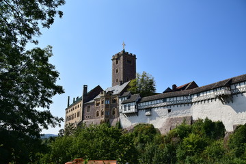 Fototapeta na wymiar Die Wartburg in der Stadt Eisenach in Thüringen