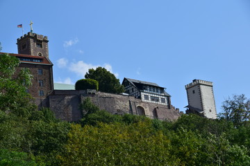 Die Wartburg in der Stadt Eisenach in Thüringen