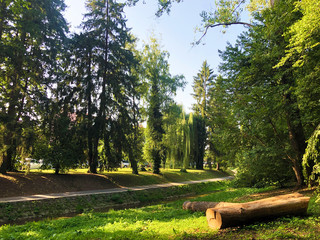 Spa garden Julijes park or Ljecilisni perivoj Julijev park - Daruvar, Croatia