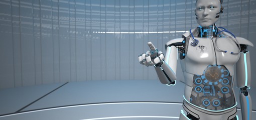 Humanoid Robot Medical Assistant Click