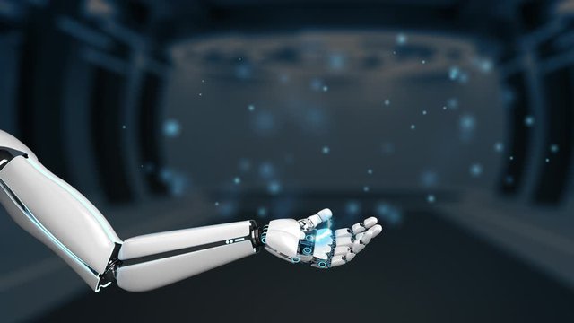 4k video animation Robot Hand 5G