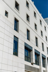 Side view of the building of a modern business center