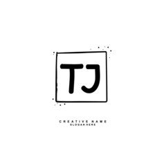 T J TJ Initial logo template vector. Letter logo concept with background template.