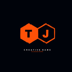 T J TJ Initial logo template vector. Letter logo concept with background template.