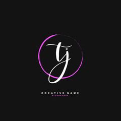 T J TJ Initial logo template vector. Letter logo concept with background template.