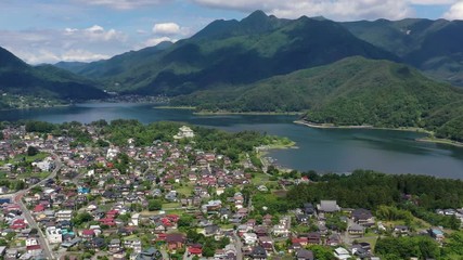 Top view of the Kawaguchiko in japan