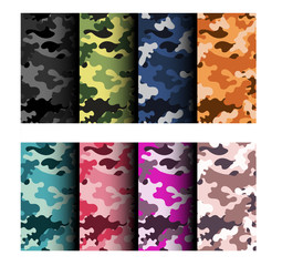 Great camouflage patterns with different colors
