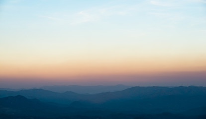 mountain minimalism, sunset over the mountains, landscape background panorama - 287710926