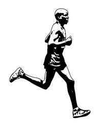 runner sketch illustration