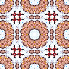 Fototapeta premium Geometric and abstract background texture design, futuristic background pattern, colorful kaleidoscope background and islamic ottoman art