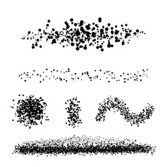 Particles silhouette circle set isolated grunge on a white vector eps 10
