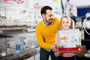 Family rejoice acquisition a bird