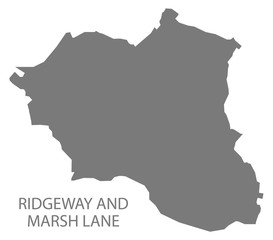 Ridgeway and Marsh Lane grey ward map of North East Derbyshire district in East Midlands England UK