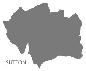 Sutton grey ward map of North East Derbyshire district in East Midlands England UK