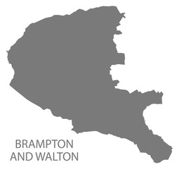 Brampton and Walton grey ward map of North East Derbyshire district in East Midlands England UK