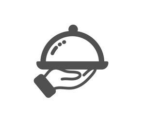 Fototapeta premium Dinner sign. Restaurant food icon. Hotel room service symbol. Classic flat style. Simple restaurant food icon. Vector