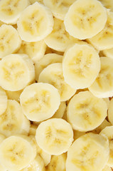 Banana slices background