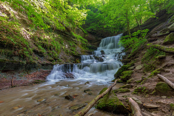 Der H&ouml;rschbach-Wasserfall bei Murrhardt