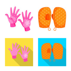 Vector design of silhouette and safety icon. Set of silhouette and comfort vector icon for stock.